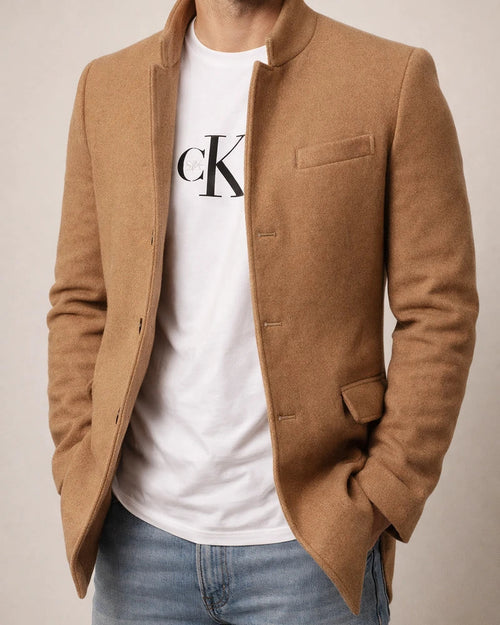 Autumn and Winter Fashion Trend Trench Coat Men's Jacket Lapel Phoenix Tweed Medium-length Coat | JRSEE:6bd9e3c1-11a6-4924-839a-00b1a1446083