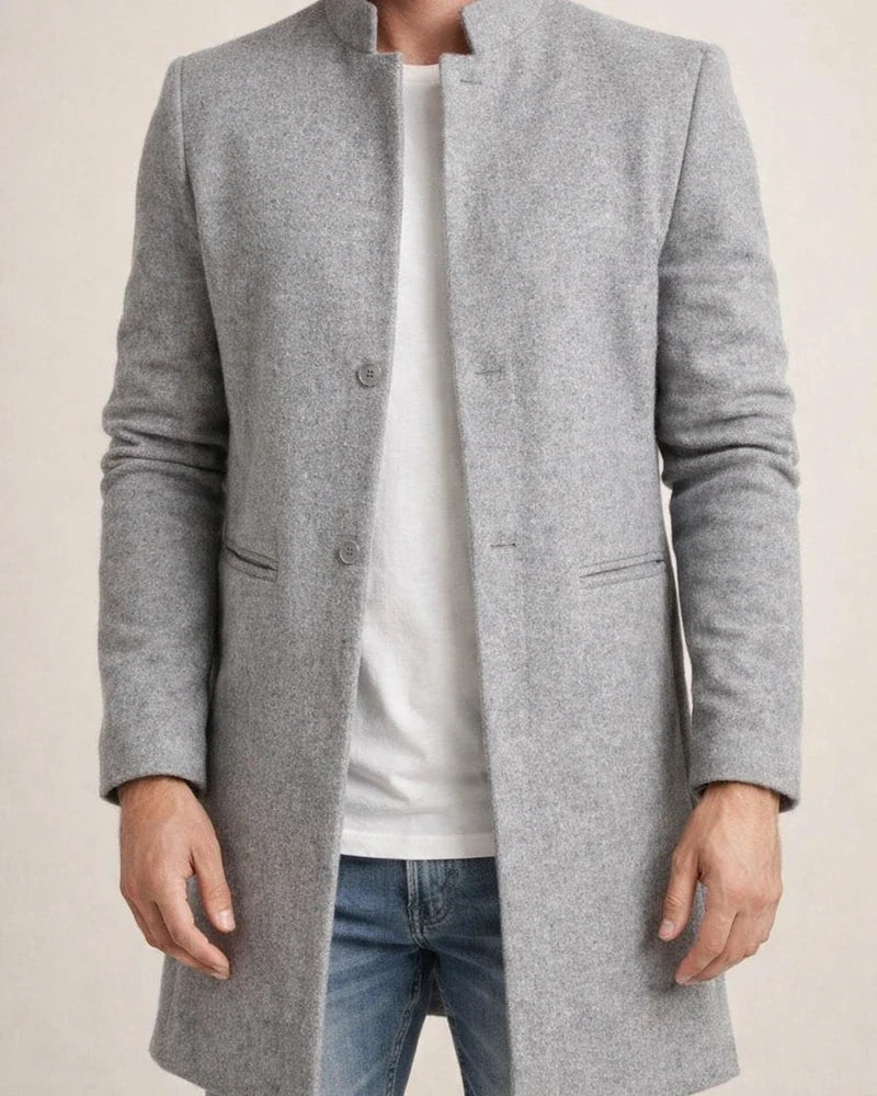 Autumn and Winter Fashion Trend Trench Coat Men's Jacket Lapel Phoenix Tweed Medium-length Coat | JRSEE:87d20ac1-ab25-49c7-9d0a-62c0b3f5de92