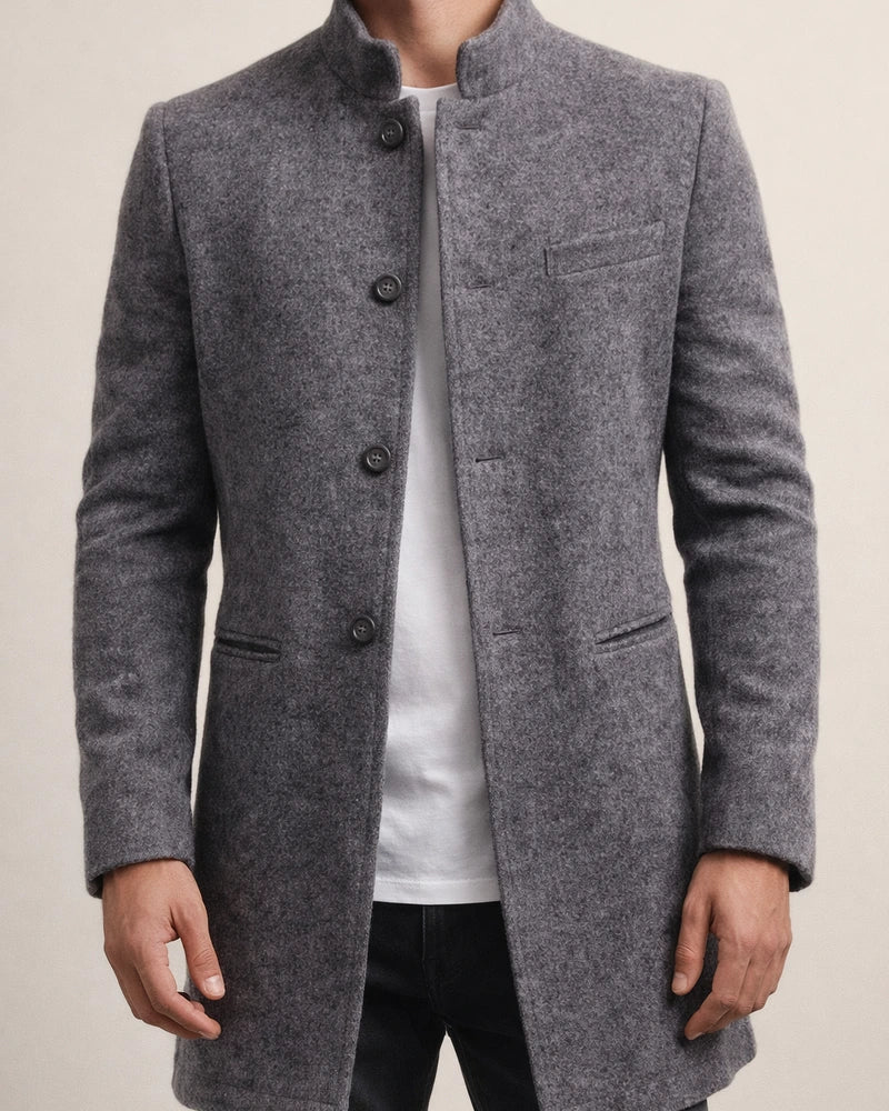 Autumn and Winter Fashion Trend Trench Coat Men's Jacket Lapel Phoenix Tweed Medium-length Coat | JRSEE:15d48441-4bd9-4fc6-bf27-d993bac77288