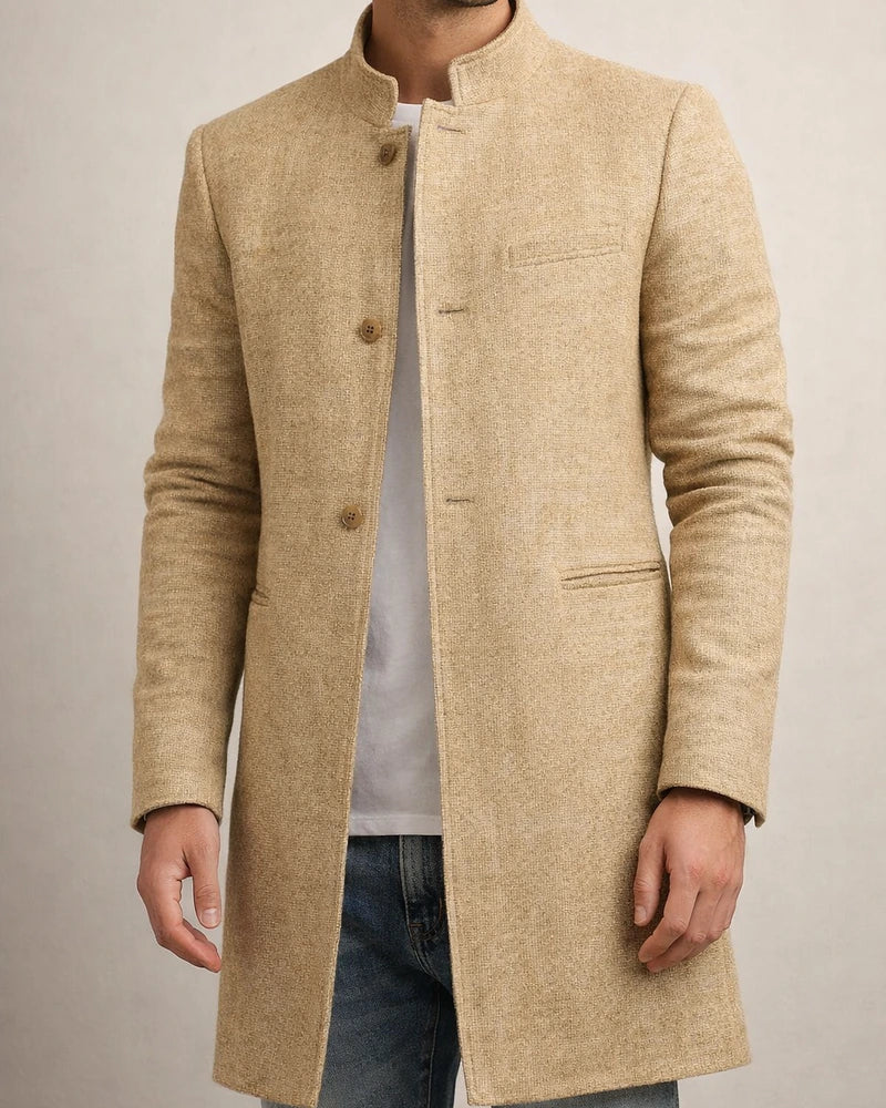 Autumn and Winter Fashion Trend Trench Coat Men's Jacket Lapel Phoenix Tweed Medium-length Coat | JRSEE:916641f9-7a08-4cb6-9952-f76caae5c63c