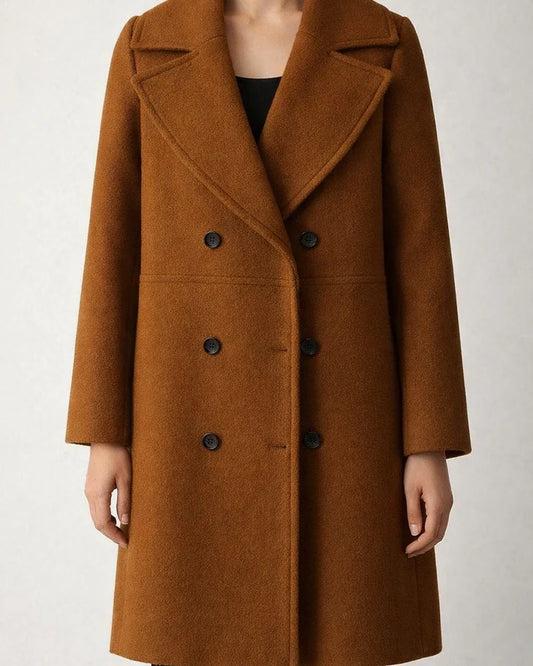 Autumn and Winter Large Size Women's Tweed Coat Female Double-breasted in Long Section Trench Coat Tweed Jacket | JRSEE:50a825c9-4071-4a12-ad01-0369dcd8bd8b