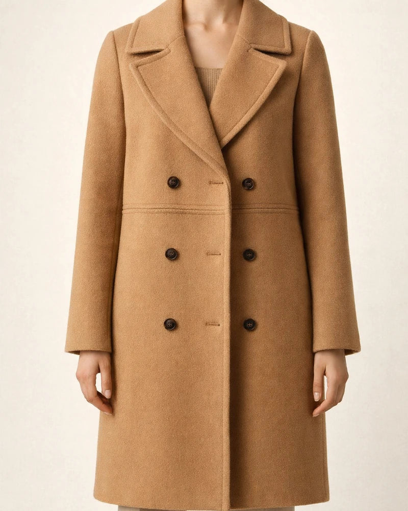 Autumn and Winter Large Size Women's Tweed Coat Female Double-breasted in Long Section Trench Coat Tweed Jacket | JRSEE:9ba4ac7c-64e4-4dd3-ba84-708801cf8ae9