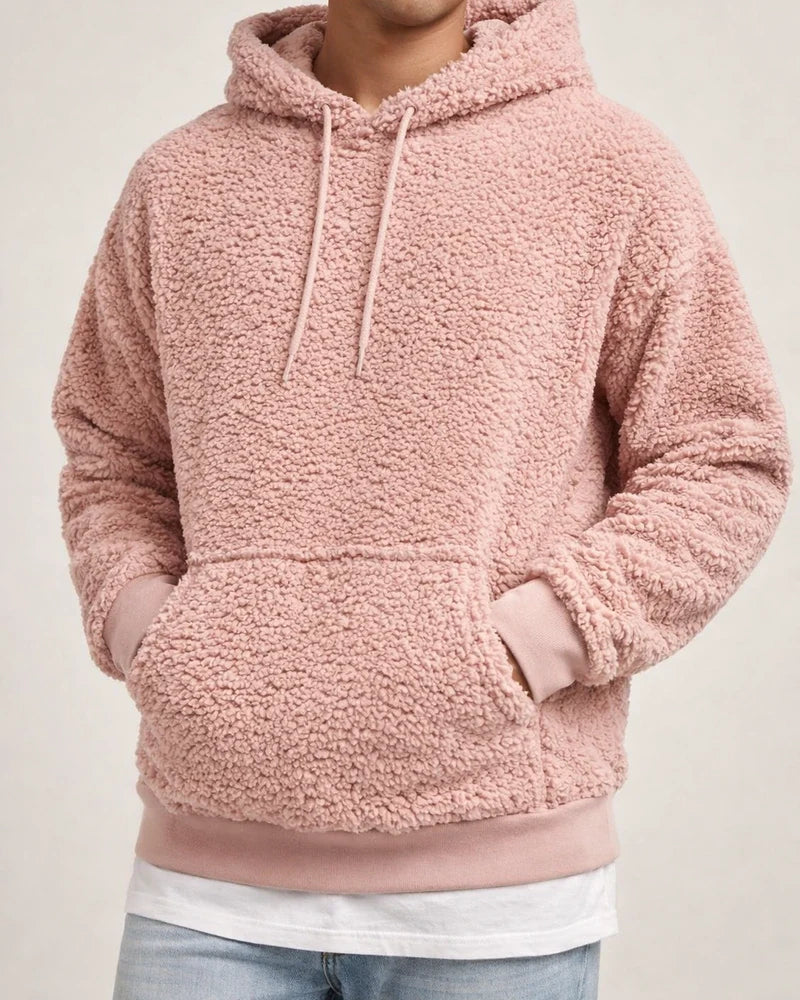 Autumn and Winter Men's Plush Velvet Padded Hooded Men's Sweater | JRSEE:ac4e8c71-f693-41d6-ba04-68711fbe0c50