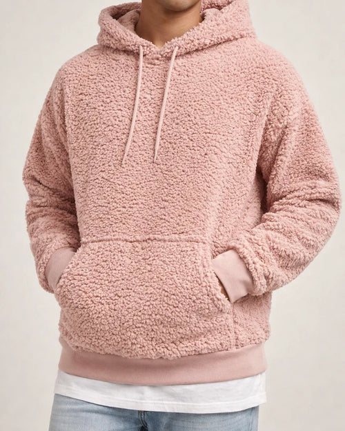 Autumn and Winter Men's Plush Velvet Padded Hooded Men's Sweater | JRSEE:ac4e8c71-f693-41d6-ba04-68711fbe0c50