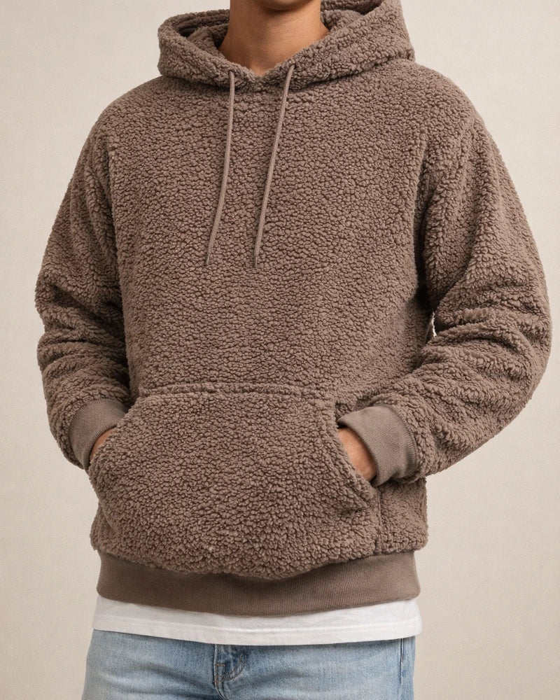 Autumn and Winter Men's Plush Velvet Padded Hooded Men's Sweater | JRSEE:fd5fd723-8dfa-4ab2-a6f8-95feb9598bbc