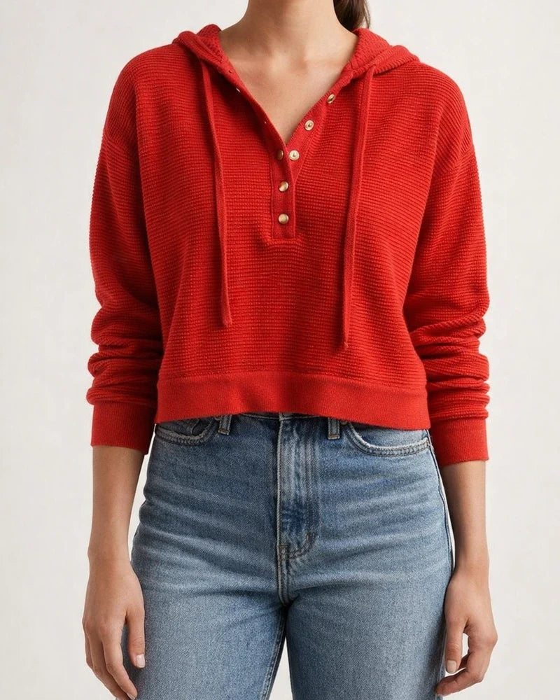 Autumn and Winter New Hooded Loose Knit Sweater Solid Color Pullover Casual Sweater Striped Sweater Women | JRSEE:82d4b386-18d1-427e-895b-69be244fde94