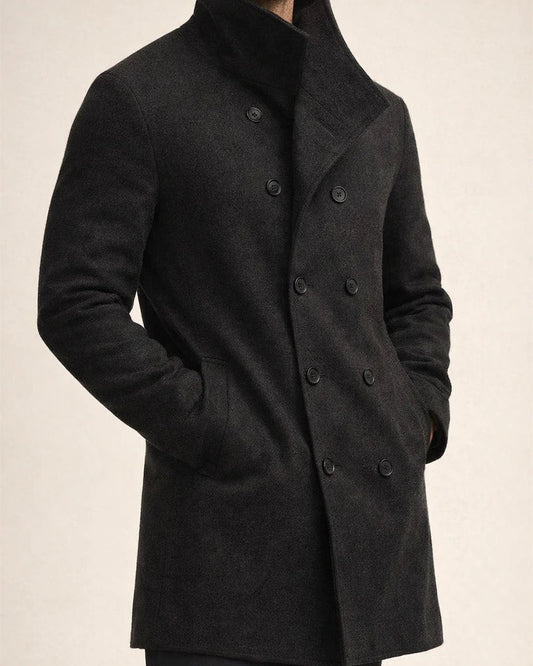 Autumn and Winter New Men's Tweed Stand-up Collar in The Long Casual Slim-type Explosion of Single-breasted Tweed Coat | JRSEE:53451530-b5ef-4ec4-8fc2-2514677e5925
