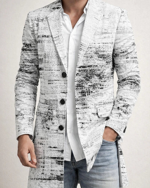 Autumn and Winter New Men's Tweed Stand-up Collar in The Long Casual Slim-type Explosion of Single-breasted Tweed Coat | JRSEE:83c0dced-a7d5-48e8-9267-6df2a5ffa226
