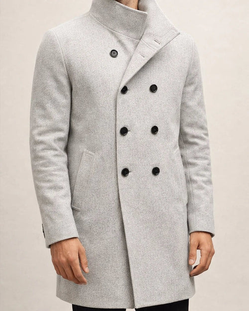 Autumn and Winter New Men's Tweed Stand-up Collar in The Long Casual Slim-type Explosion of Single-breasted Tweed Coat | JRSEE:bb17233a-10ac-4847-88ad-e9609b46626b