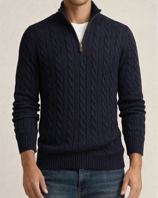 Autumn and Winter New Men's Warm Thick Needle Turtleneck Half Turtleneck Sweater | JRSEE:35ffce5d-e0be-46af-a07d-97b348c7f203