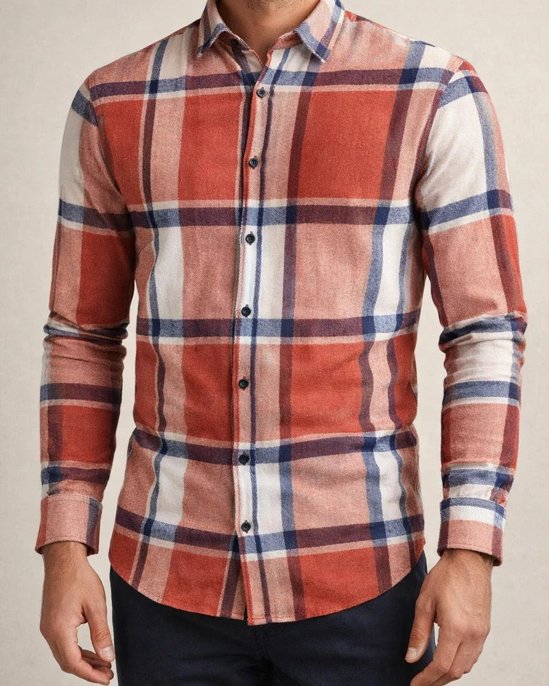 Autumn and Winter New Multi-color Men's Plaid Loose Casual Lapel Long-sleeved Shirt Thickened Shirt Cardigan | JRSEE:f11e0f7c-93fe-4327-8da3-f2123dfe8d6f