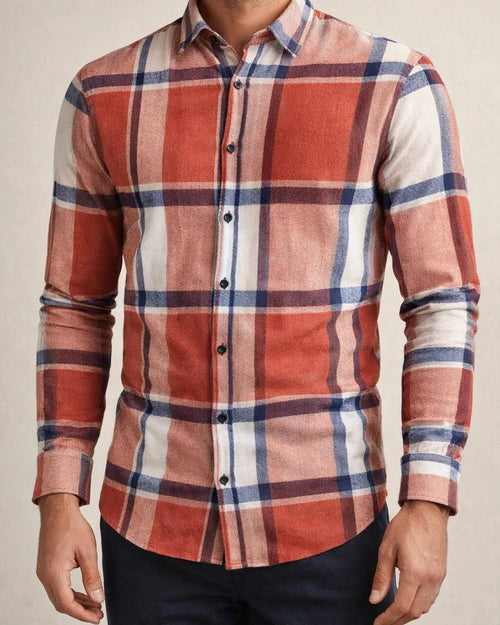 Autumn and Winter New Multi-color Men's Plaid Loose Casual Lapel Long-sleeved Shirt Thickened Shirt Cardigan | JRSEE:f11e0f7c-93fe-4327-8da3-f2123dfe8d6f