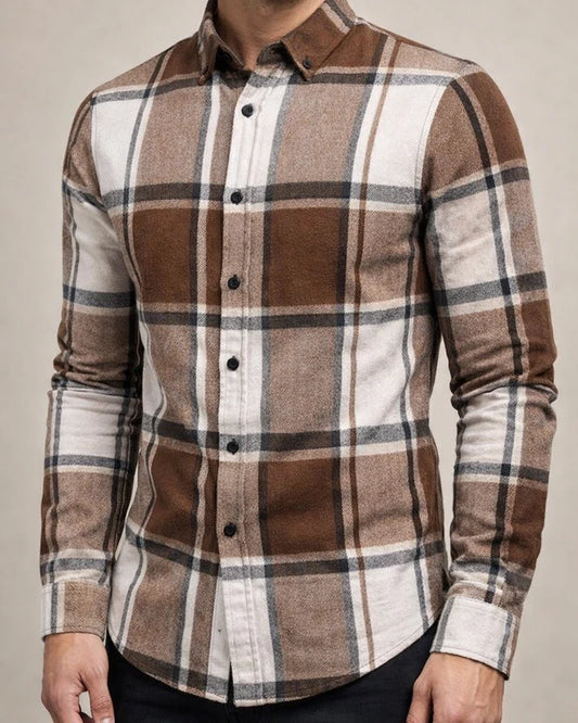 Autumn and Winter New Multi-color Men's Plaid Loose Casual Lapel Long-sleeved Shirt Thickened Shirt Cardigan | JRSEE:373d4663-8c61-4ef1-9a7e-e59ffa244d79