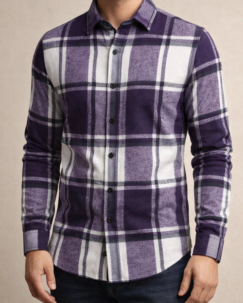 Autumn and Winter New Multi-color Men's Plaid Loose Casual Lapel Long-sleeved Shirt Thickened Shirt Cardigan | JRSEE:74bc1d3a-658f-4ce4-82fa-dc1070533074