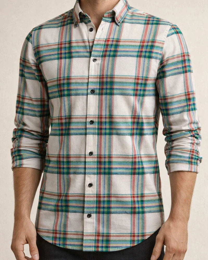 Autumn and Winter New Multi-color Men's Plaid Loose Casual Lapel Long-sleeved Shirt Thickened Shirt Cardigan | JRSEE:85099d7b-5652-4d97-addb-8a7135943401