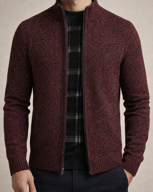 Autumn and Winter New Plushy Thickened Men's Sweater Collar Cardigan Sweater Slim Jacket | JRSEE:3903a713-dd8c-4dbc-a987-438c7bc44f30