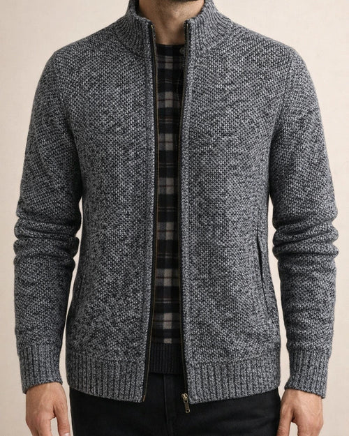 Autumn and Winter New Plushy Thickened Men's Sweater Collar Cardigan Sweater Slim Jacket | JRSEE:618fb69c-a247-46bb-ae6a-a5ceb2c25e74