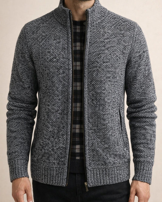 Autumn and Winter New Plushy Thickened Men's Sweater Collar Cardigan Sweater Slim Jacket | JRSEE:618fb69c-a247-46bb-ae6a-a5ceb2c25e74
