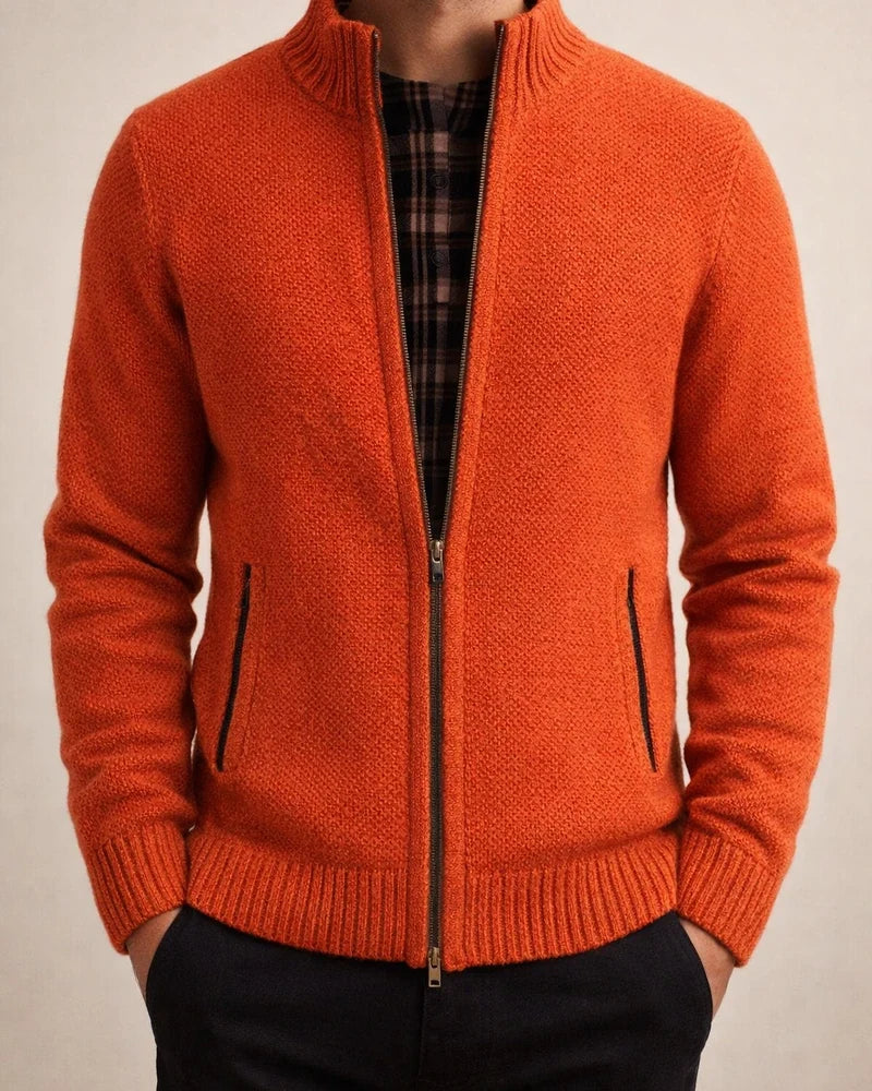 Autumn and Winter New Plushy Thickened Men's Sweater Collar Cardigan Sweater Slim Jacket | JRSEE:d91c5820-353f-4e0f-9123-d51fb6723bdd