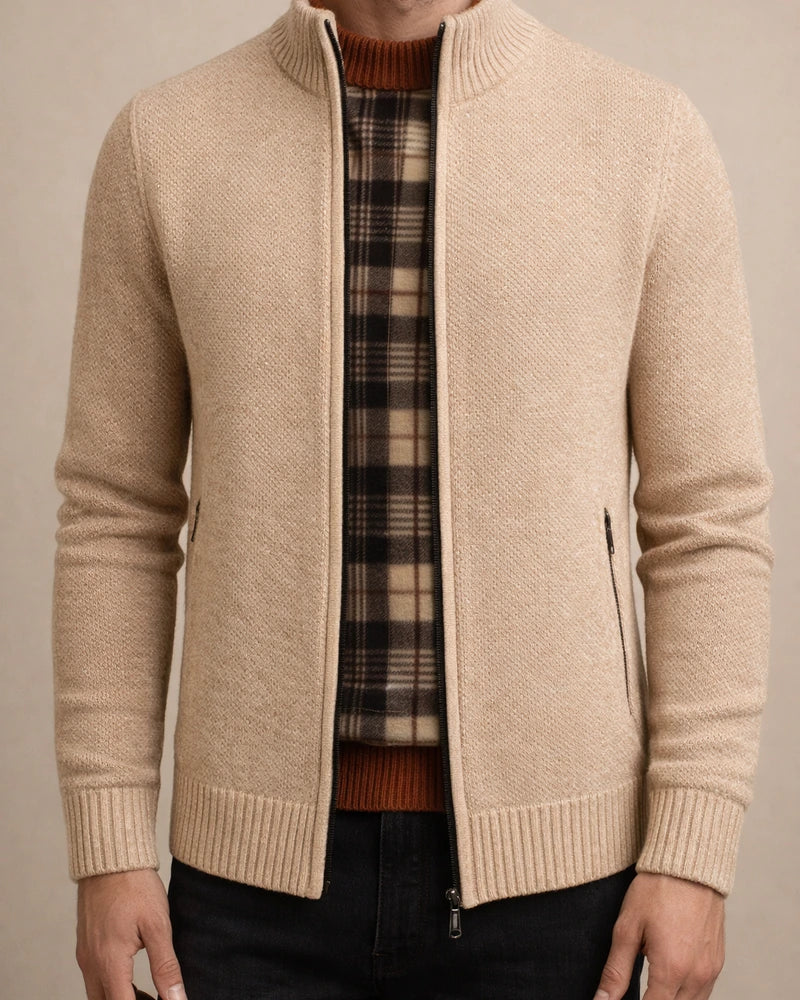 Autumn and Winter New Plushy Thickened Men's Sweater Collar Cardigan Sweater Slim Jacket | JRSEE:4ca0c2f9-6824-4d5d-860f-71c7bea6e35c