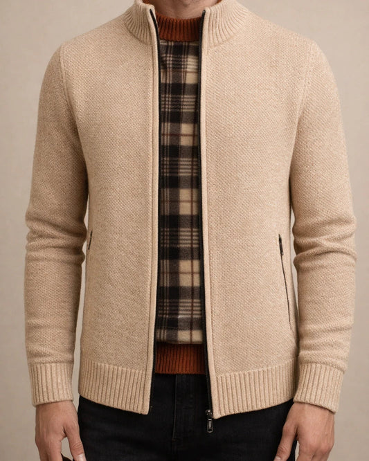 Autumn and Winter New Plushy Thickened Men's Sweater Collar Cardigan Sweater Slim Jacket | JRSEE:4ca0c2f9-6824-4d5d-860f-71c7bea6e35c