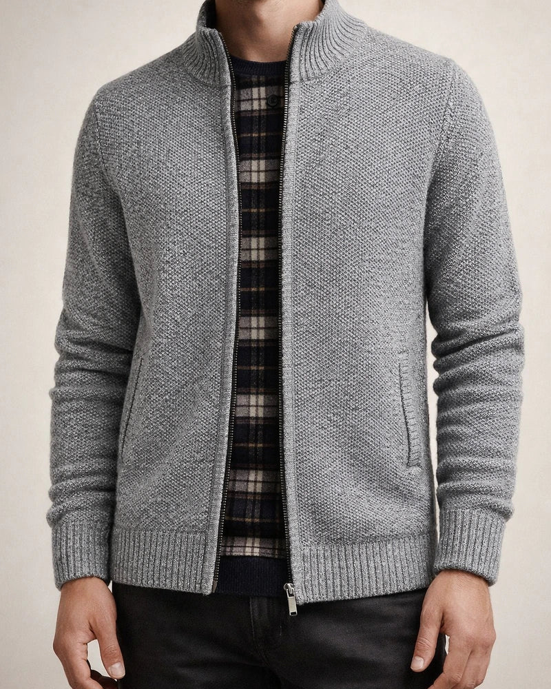 Autumn and Winter New Plushy Thickened Men's Sweater Collar Cardigan Sweater Slim Jacket | JRSEE:073e6779-2dbd-424f-ae28-c3ca08a3310a