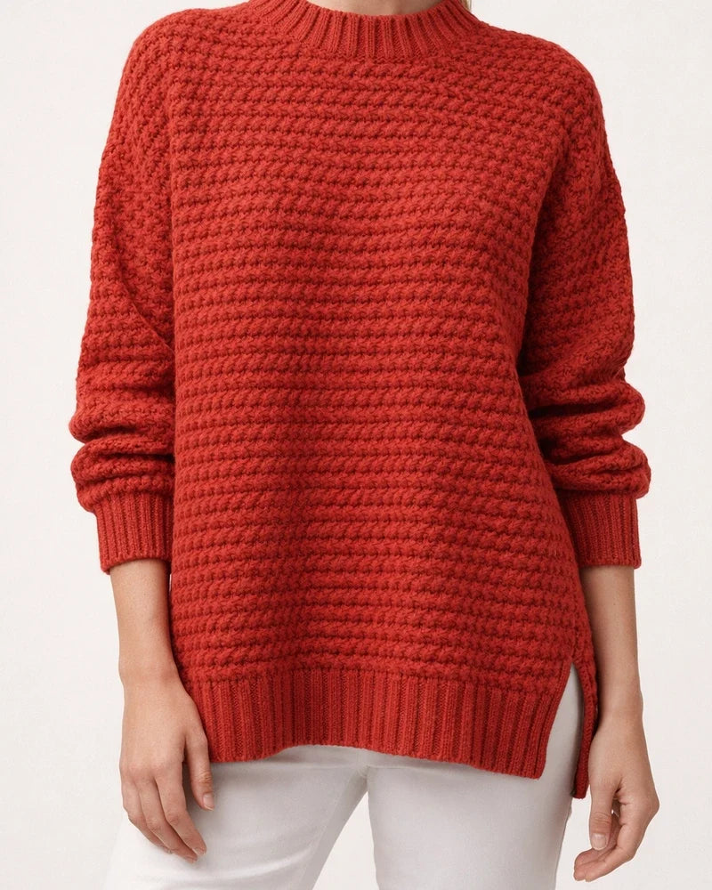 Autumn and Winter New Semi-high Collar Loose Solid Color Long-sleeved Sweater Women | JRSEE:1464aa9b-1941-401d-b8d6-b72693be0924