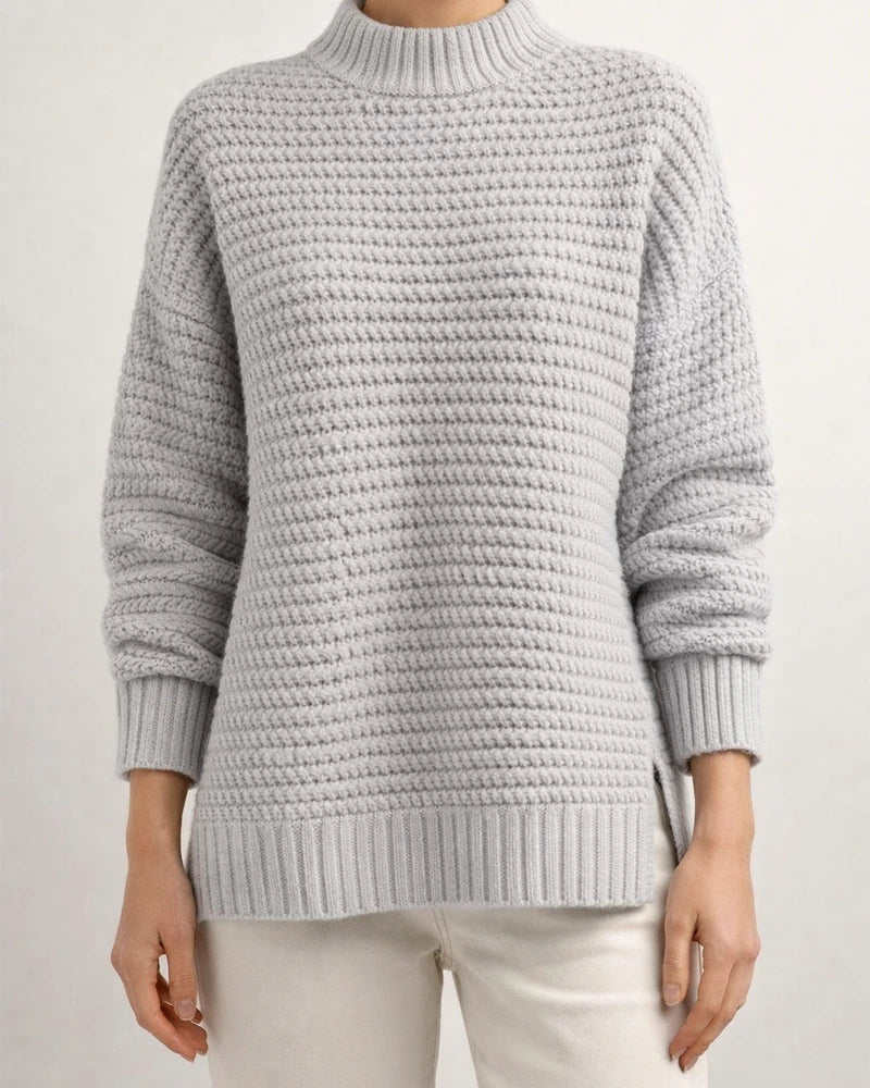 Autumn and Winter New Semi-high Collar Loose Solid Color Long-sleeved Sweater Women | JRSEE:69ede91f-8182-4d74-9f2a-692bee08267f