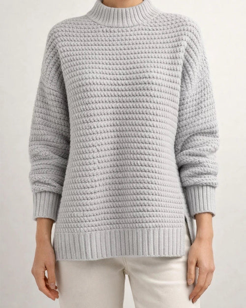 Autumn and Winter New Semi-high Collar Loose Solid Color Long-sleeved Sweater Women | JRSEE:69ede91f-8182-4d74-9f2a-692bee08267f