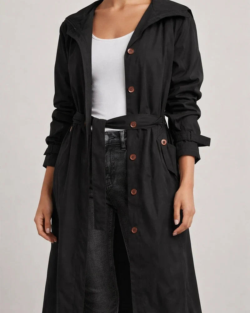 Autumn and Winter New Temperament Niche Personality Casual Large Lapel Medium-length Trench Coat Jacket Women's | JRSEE:b14f337e-7a3a-484b-99fb-e4721153d5f8