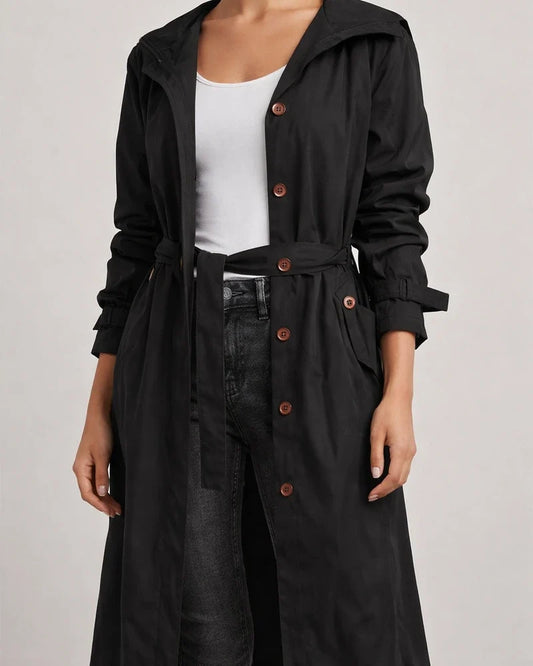 Autumn and Winter New Temperament Niche Personality Casual Large Lapel Medium-length Trench Coat Jacket Women's | JRSEE:b14f337e-7a3a-484b-99fb-e4721153d5f8