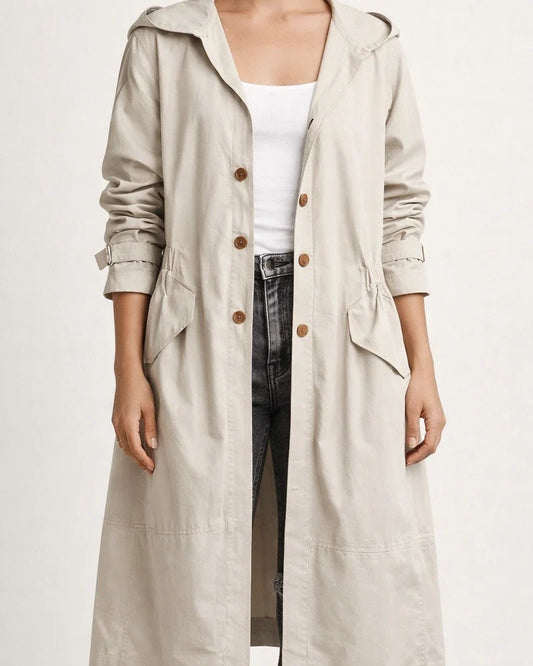 Autumn and Winter New Temperament Niche Personality Casual Large Lapel Medium-length Trench Coat Jacket Women's | JRSEE:6bedc196-1f67-4fc0-8bd1-b5cba4a718ae