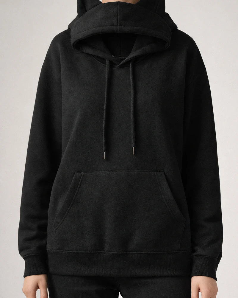 Autumn and Winter New Women's Cat Ears Design Hooded Fleece Loose Type Pullover Long-sleeved Sweater | JRSEE:9e4f2faa-9eb5-4ecd-abf6-8bd5fc45a0bb