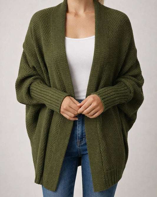 Autumn and Winter New Women's Knitwear Solid Color Bat Sleeve Sweater Cardigan Jacket | JRSEE:b54e129a-2775-4758-8fb2-504835d82654