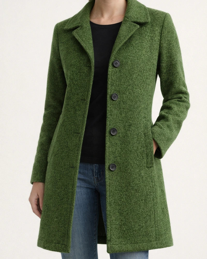 Autumn and Winter New Women's Retro Mid-length Solid Color Women's Tweed Jacket Coat Female | JRSEE:8a5e5313-950a-41a4-afe9-1f7d2434ab6d