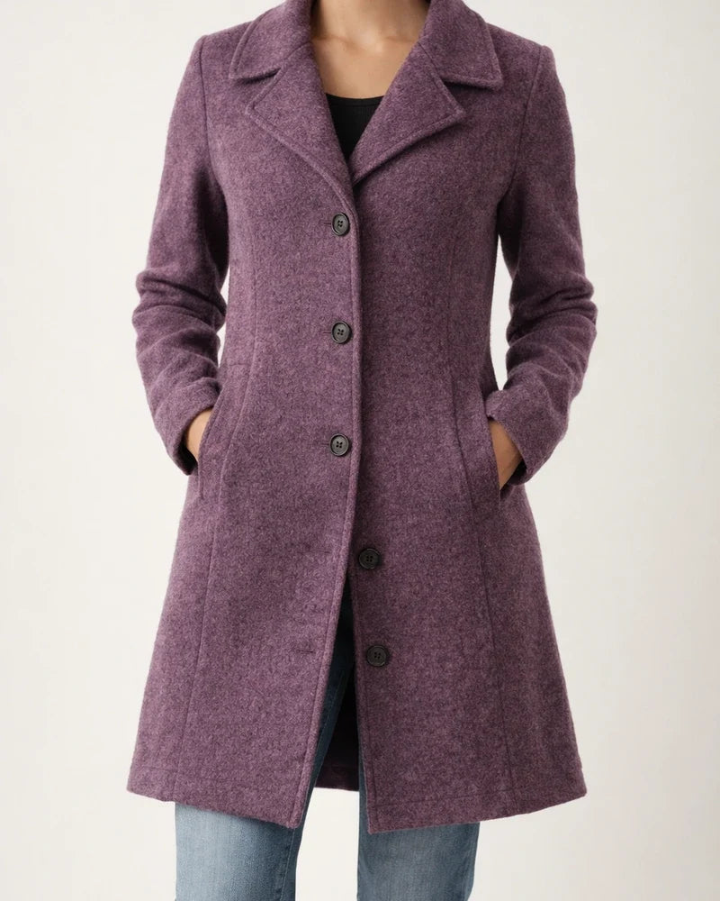Autumn and Winter New Women's Retro Mid-length Solid Color Women's Tweed Jacket Coat Female | JRSEE:a764b476-de4f-42cb-a05b-9f8b0f24bb0d