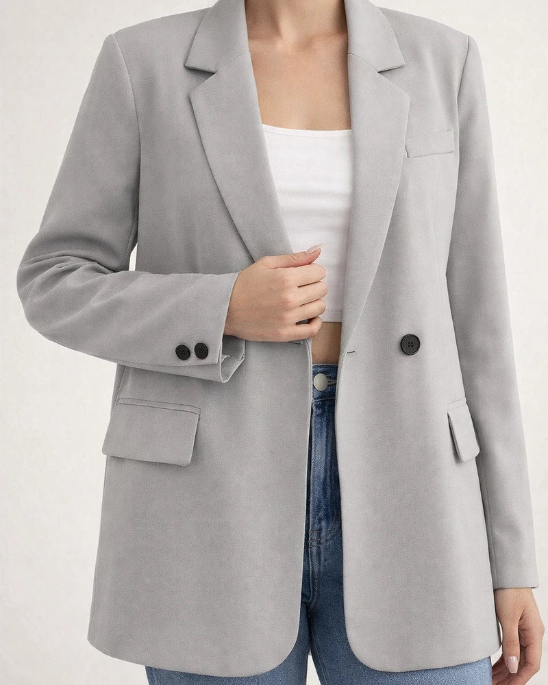 Autumn and Winter Solid Color Small Suit OL Commuting Lapel Slim Cardigan Single Row Two-button Temperament Suit | JRSEE:2388c508-7821-436f-a892-f2bf652a7bb7