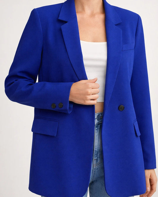 Autumn and Winter Solid Color Small Suit OL Commuting Lapel Slim Cardigan Single Row Two-button Temperament Suit | JRSEE:98b042e3-1b0f-45de-9332-b41cb4a12c6f