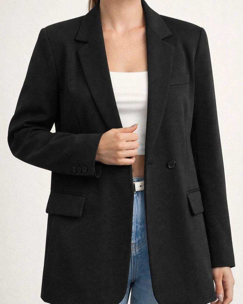 Autumn and Winter Solid Color Small Suit OL Commuting Lapel Slim Cardigan Single Row Two-button Temperament Suit | JRSEE:9a54e1c3-23a2-4b31-b6d1-21545d79b157