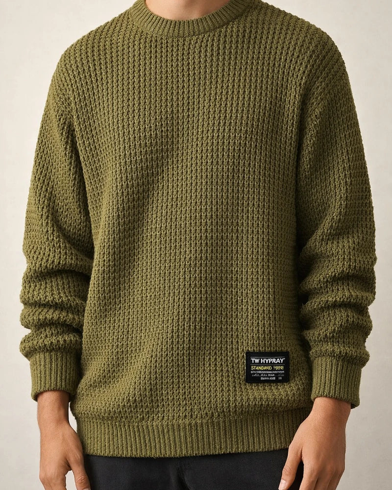 Autumn and Winter Sweater New Round Neck Thick Needle Men's Sweater | JRSEE:ff4b7f17-71bd-4c70-ab2b-e26a55721224