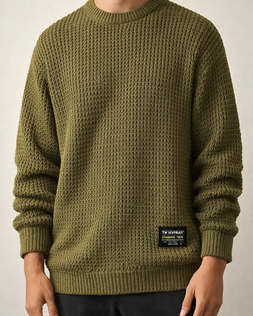 Autumn and Winter Sweater New Round Neck Thick Needle Men's Sweater | JRSEE:ff4b7f17-71bd-4c70-ab2b-e26a55721224