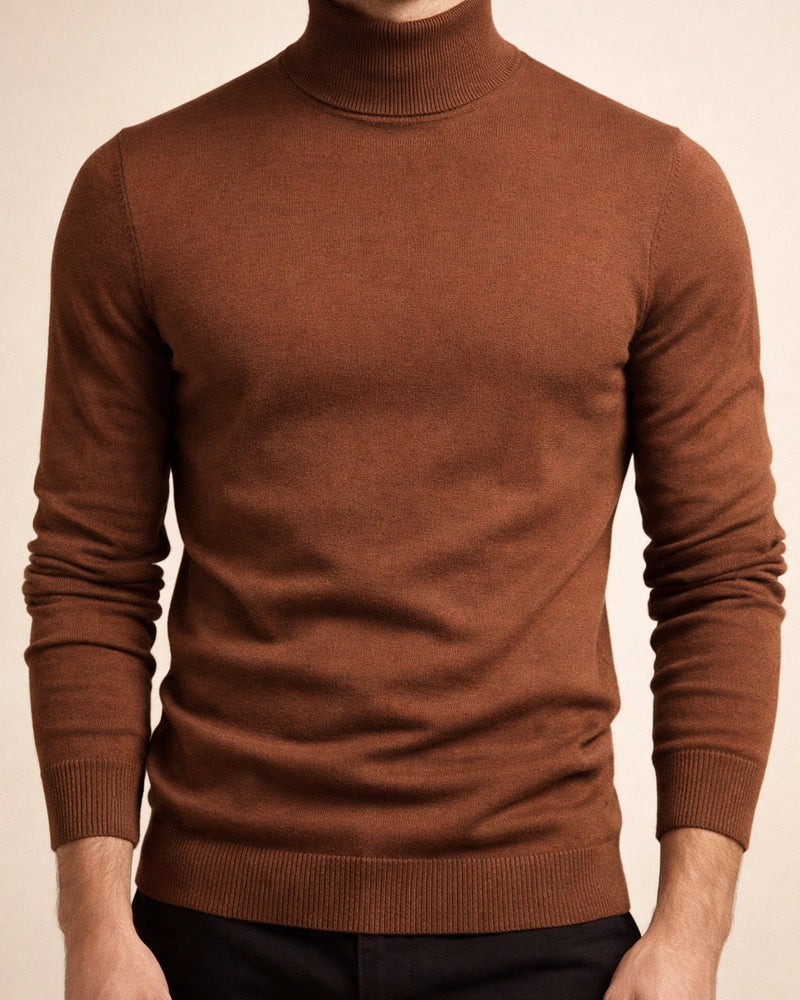 Autumn and Winter Thickened Warm Sweater Men Mid-neck Slim Men's Sweater Men's Multi-color Knit Sweater | JRSEE:1f8a25fc-d4c0-4f01-868d-ccd9417d3157