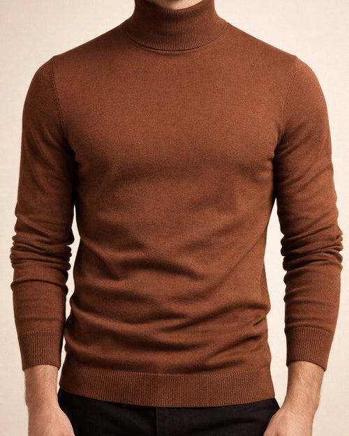 Autumn and Winter Thickened Warm Sweater Men Mid-neck Slim Men's Sweater Men's Multi-color Knit Sweater | JRSEE:1f8a25fc-d4c0-4f01-868d-ccd9417d3157