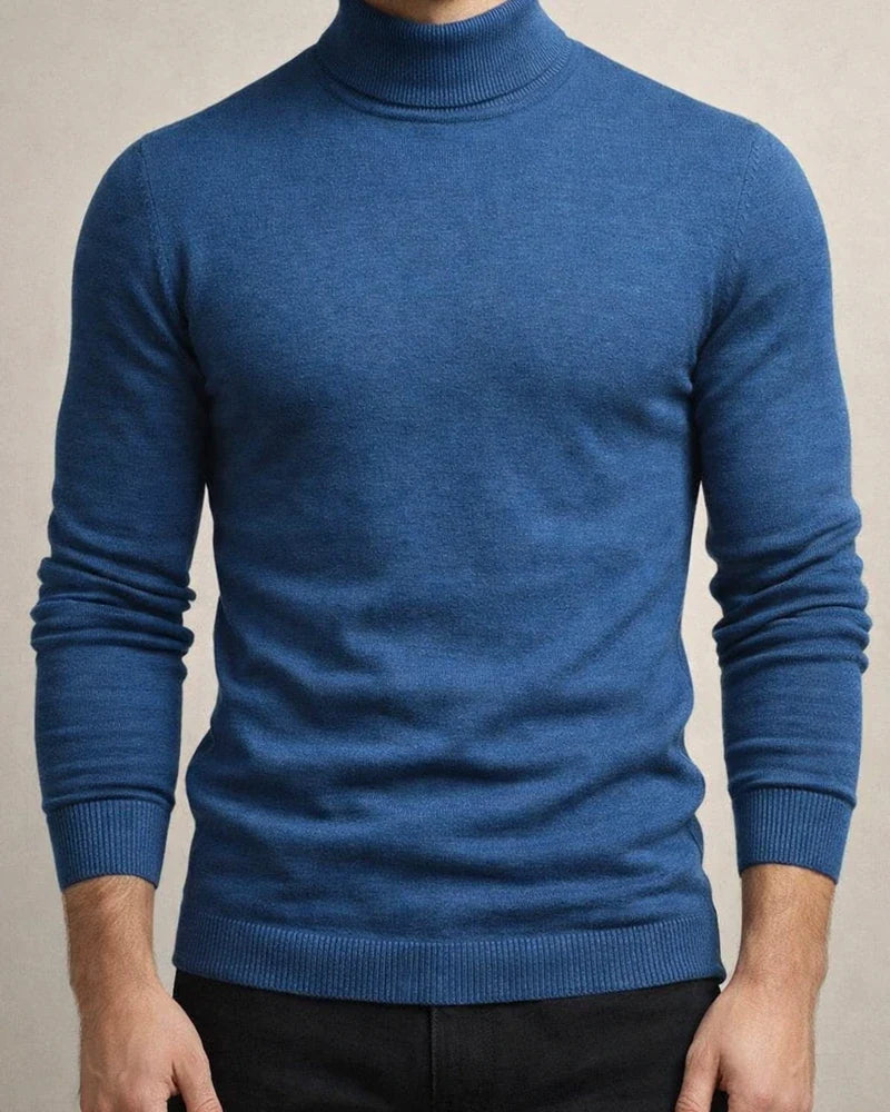 Autumn and Winter Thickened Warm Sweater Men Mid-neck Slim Men's Sweater Men's Multi-color Knit Sweater | JRSEE:4da37f7c-ebe4-4944-9d50-273c9c5a3986