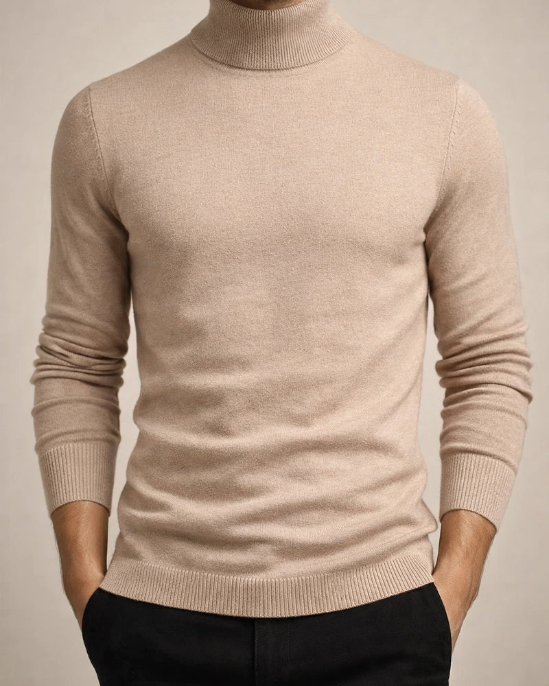 Autumn and Winter Thickened Warm Sweater Men Mid-neck Slim Men's Sweater Men's Multi-color Knit Sweater | JRSEE:4551592e-d61b-4d17-a66c-1900f9f68a41