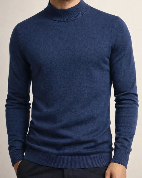 Autumn and Winter Thickened Warm Sweater Men Mid-neck Slim Men's Sweater Men's Multi-color Knit Sweater | JRSEE:0deebb89-d369-4b0a-b733-66bbf115c727