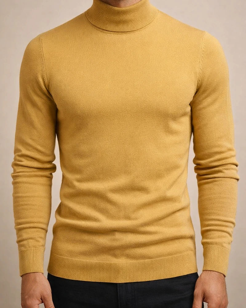 Autumn and Winter Thickened Warm Sweater Men Mid-neck Slim Men's Sweater Men's Multi-color Knit Sweater | JRSEE:05523dd3-1ac3-4593-b1d2-75796f01a746