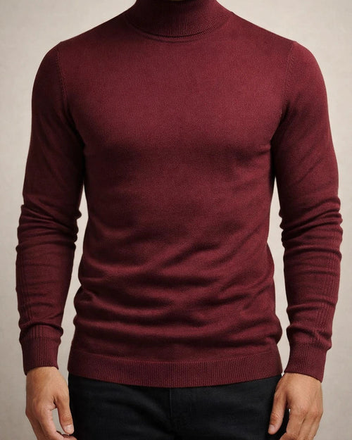 Autumn and Winter Thickened Warm Sweater Men Mid-neck Slim Men's Sweater Men's Multi-color Knit Sweater | JRSEE:e8206a55-312e-49c0-8342-d2ad9df56a26
