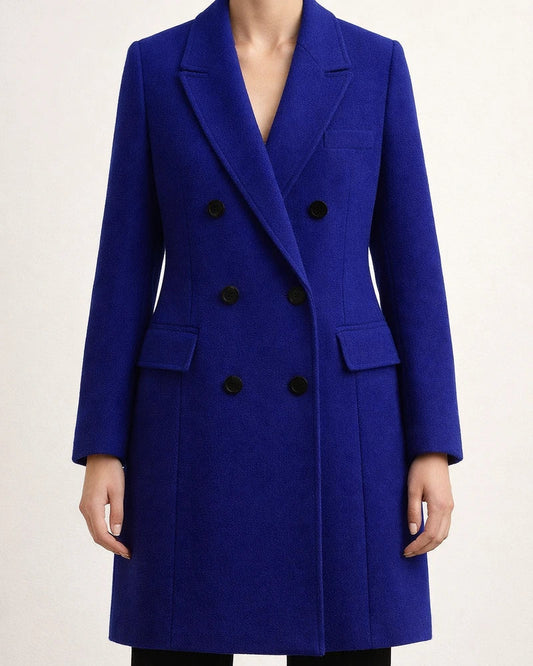 Autumn and Winter Women's Long Large Size Jacket Double-breasted Tweed Tweed Jacket | JRSEE:67a50e34-e442-4993-a358-a83414d64c5d