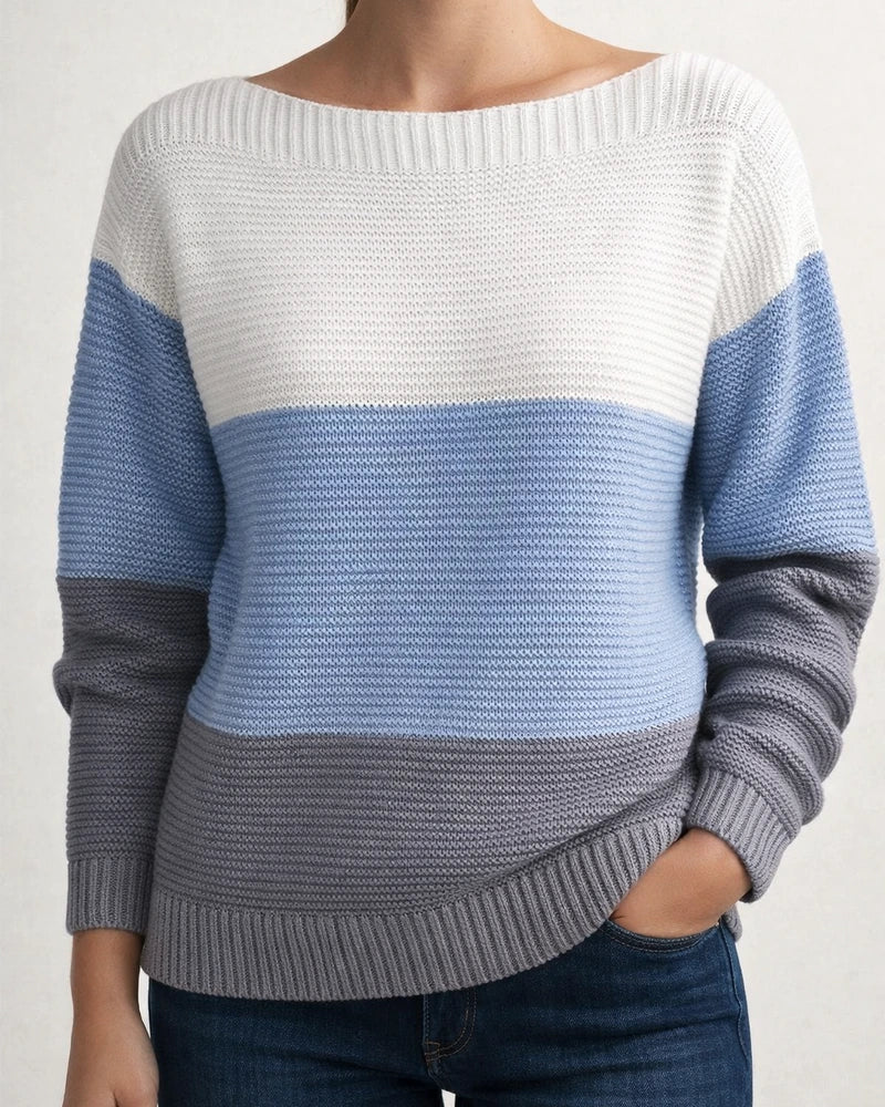 Autumn and Winter Women's Season New Knitted Sweater Round Neck Long Sleeve Sweater | JRSEE:95d5e809-4610-4023-b156-ae8d08aeb60e